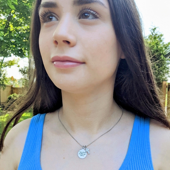 Christian Bible Verse Scripture Cross Necklace - Picture 3 of 6